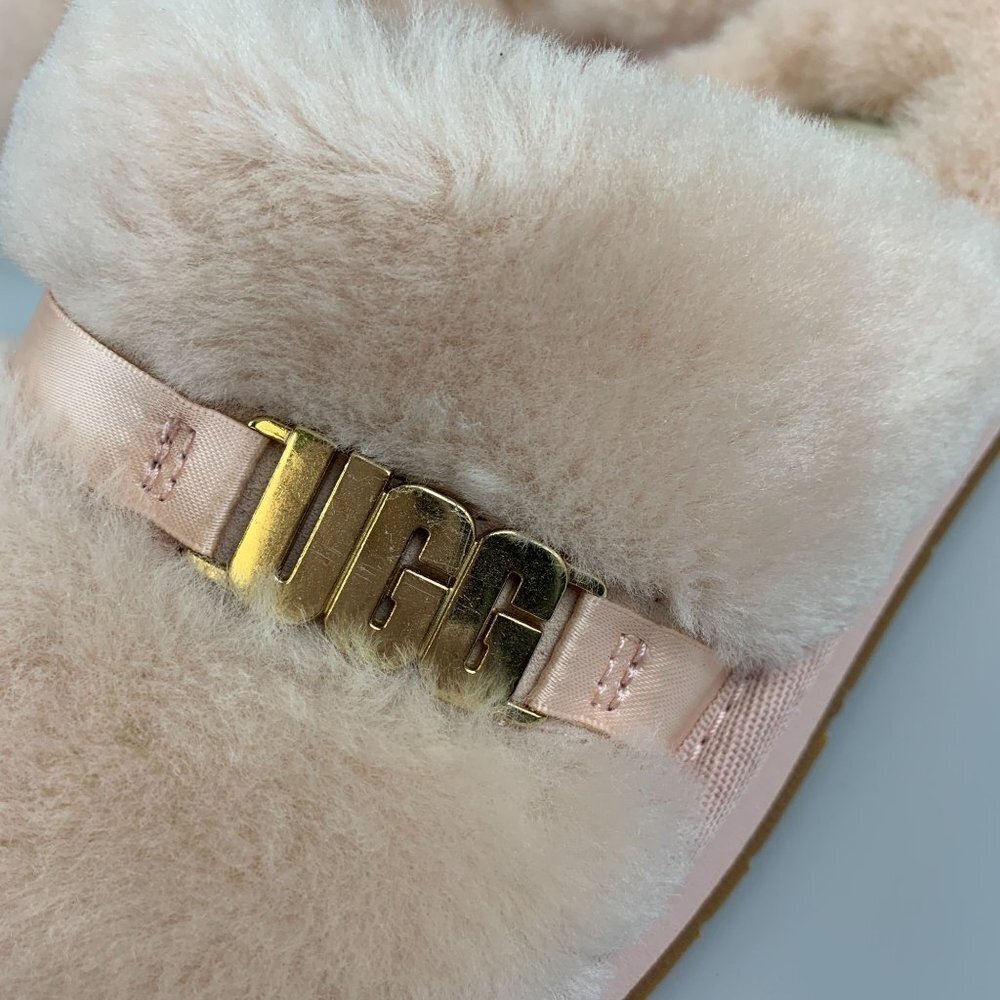 NIB UGG Woman Dalla UGG Metal Graphic Slippers Size US5 - Picture 4 of 11